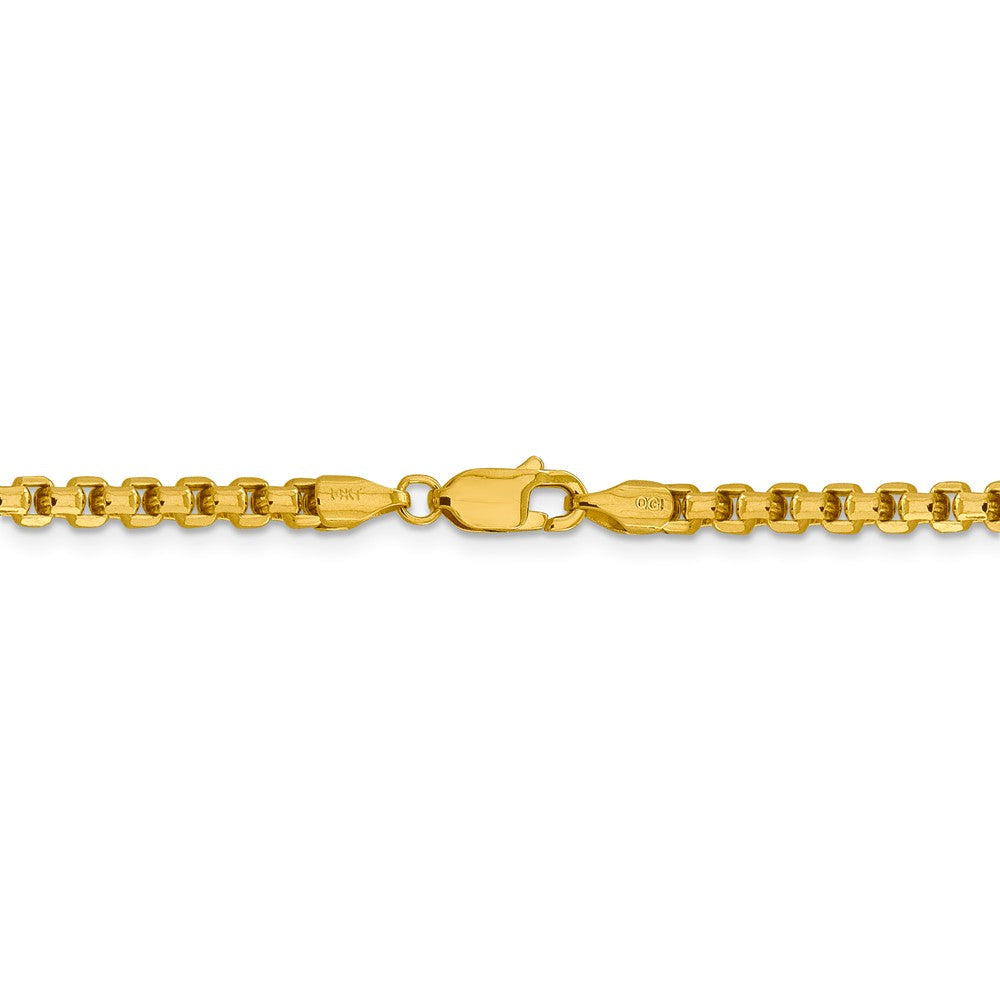 3.5mm Gold Rolo Chain Necklace, 14k Solid Yellow Gold Diamond Cut Rolo Link Chain  Necklace, 16'' 18'' 20'' 22'' 24'' Choker Gold Chain 