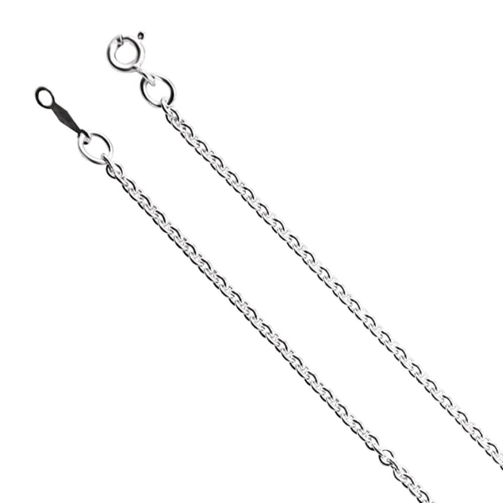 2mm Sterling Silver Solid Cable Chain Necklace