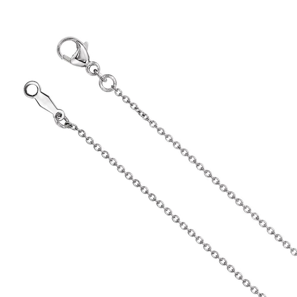 Platinum 1.2mm Solid Cable Chain Necklace