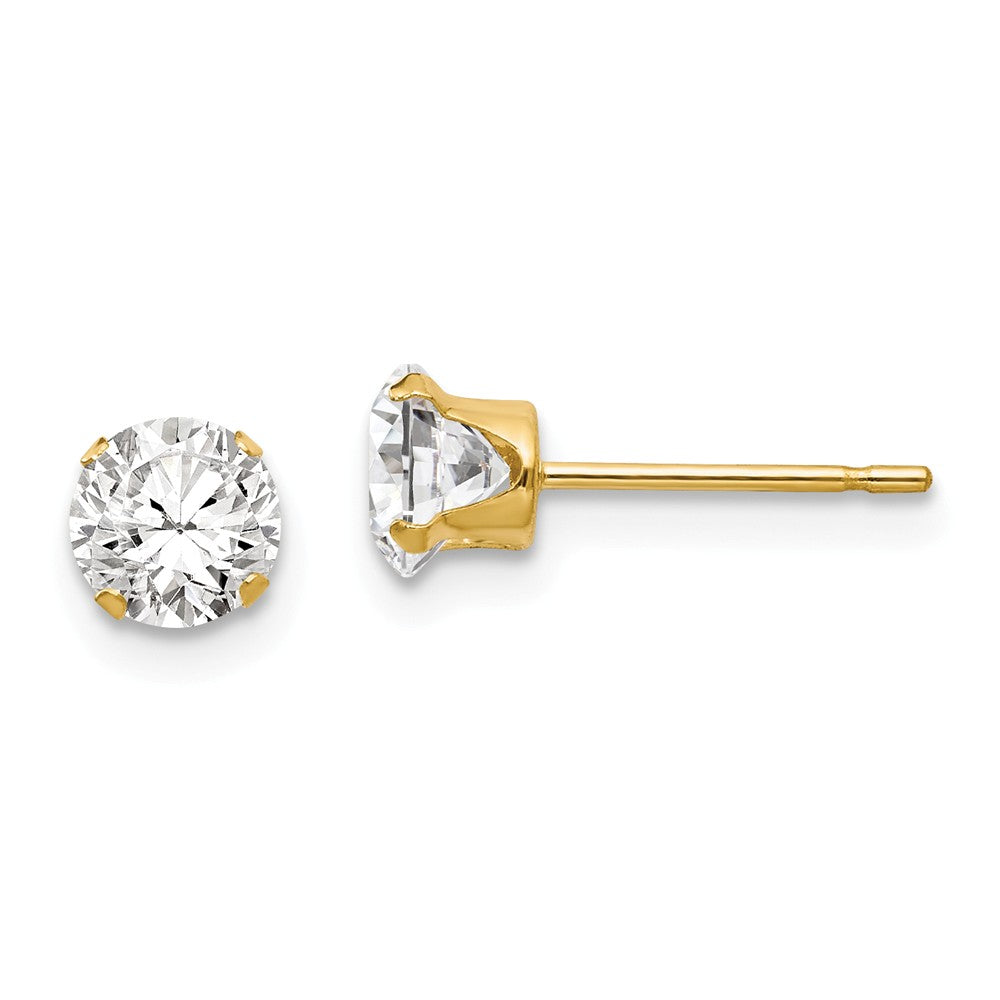 Cubic Zirconia Drop Earrings in 9ct Yellow Gold