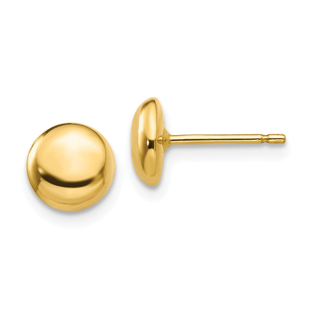 6mm Polished Half Ball Post Earrings in 14k Yellow Gold, Item E10552 by The Black Bow Jewelry Co.