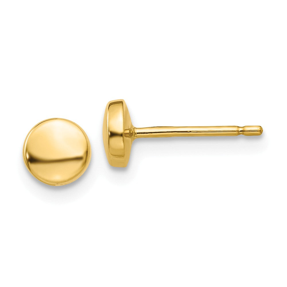 4mm Polished Half Ball Post Earrings in 14k Yellow Gold, Item E10554 by The Black Bow Jewelry Co.