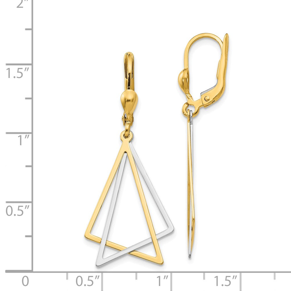 Premium Quality Brass Handmade Gold Plated Stylish Double Triangle Stone  Work Dangler and Drop Earrings for Women and Girls | K M HandiCrafts India