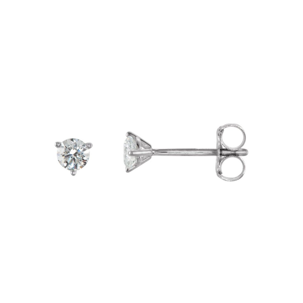 14K White Gold Earring Backs Friction Small