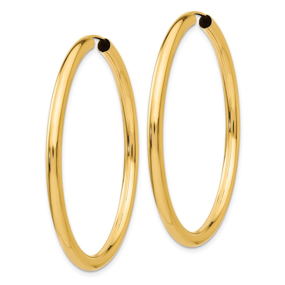 4mm Gold Tube Hoop Earrings