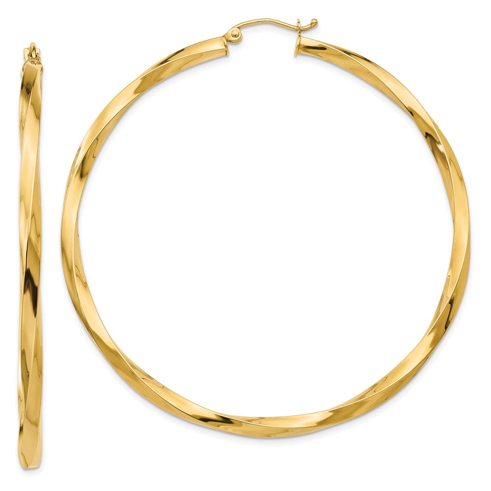 14k Gold & White Gold Plated Twisted Hoop Earring | Urban Outfitters Mexico  - Clothing, Music, Home & Accessories