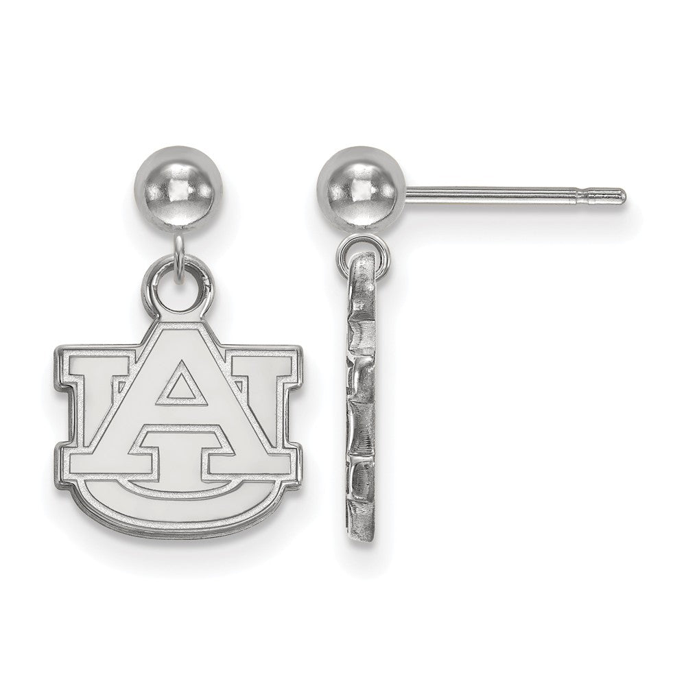 14k White Gold Auburn University Ball Dangle Earrings, Item E13626 by The Black Bow Jewelry Co.