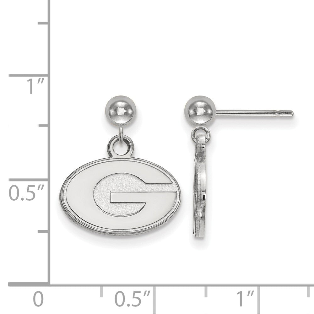 Alternate view of the Sterling Silver University of Georgia Ball Dangle Earrings by The Black Bow Jewelry Co.