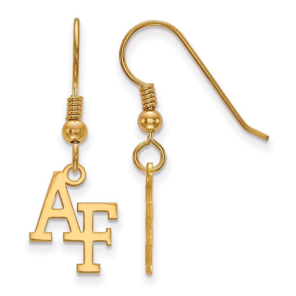 14k Gold Plated Silver Air Force Academy Dangle Earring, Item E13895 by The Black Bow Jewelry Co.