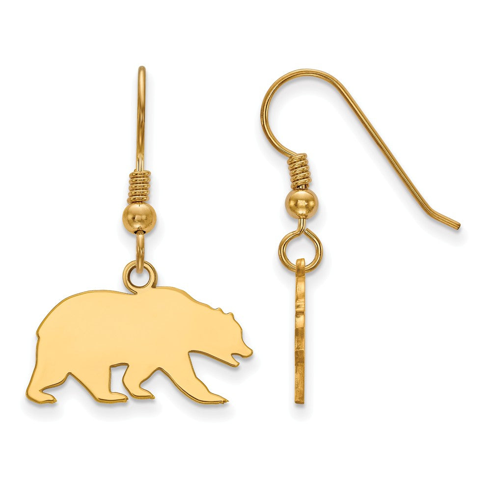 14k Gold Plated Silver U of California Berkeley Dangle Earrings, Item E13947 by The Black Bow Jewelry Co.