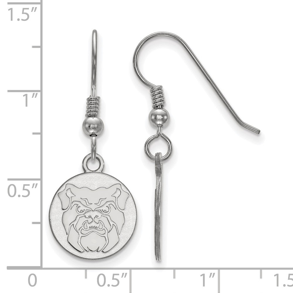 Alternate view of the Sterling Silver Butler University Small Dangle Earrings by The Black Bow Jewelry Co.