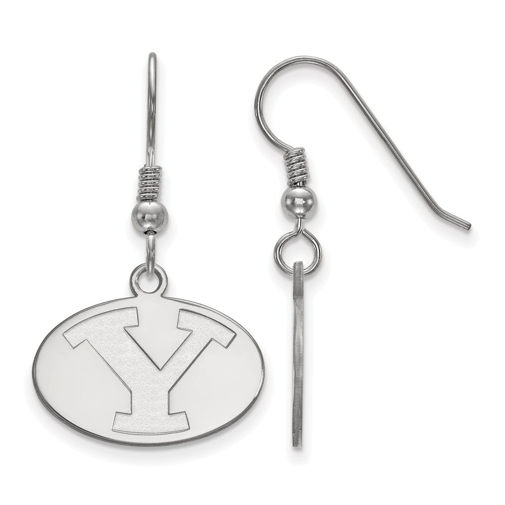 Sterling Silver Brigham Young University Small Dangle Earrings, Item E14000 by The Black Bow Jewelry Co.