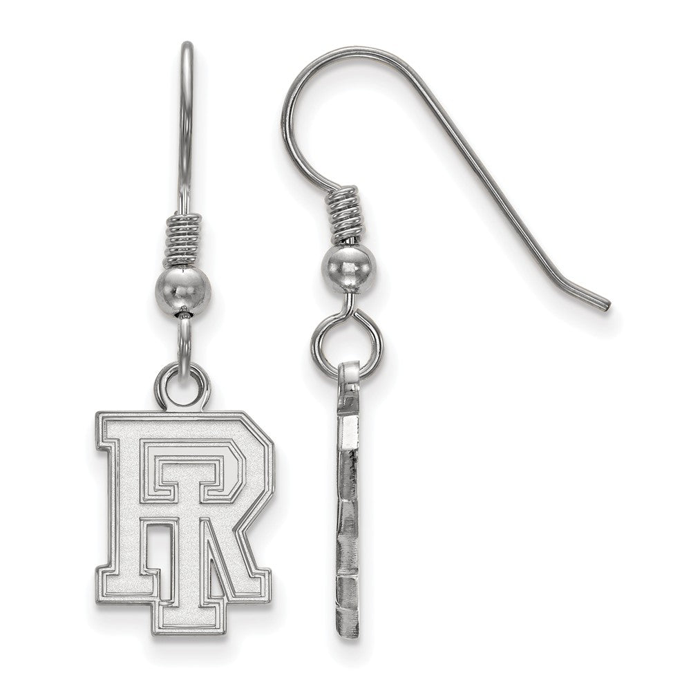 Sterling Silver University of Rhode Island Small Dangle Earrings, Item E14063 by The Black Bow Jewelry Co.