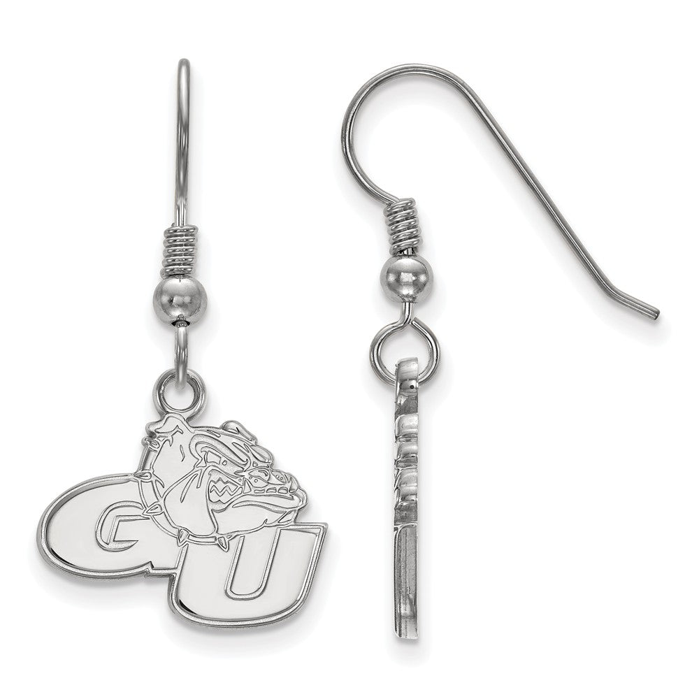 Sterling Silver Gonzaga University Small Dangle Earrings, Item E14067 by The Black Bow Jewelry Co.