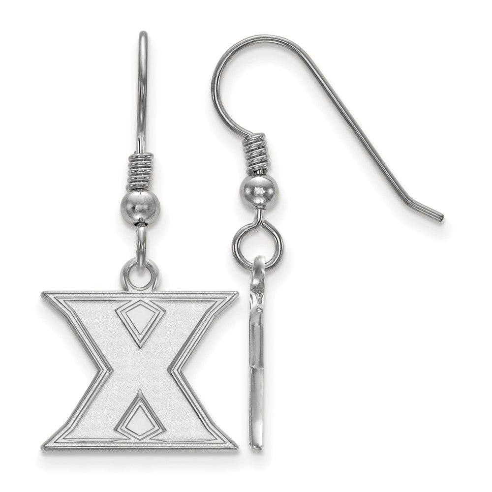 Sterling Silver Xavier University Small Dangle Earrings, Item E14076 by The Black Bow Jewelry Co.