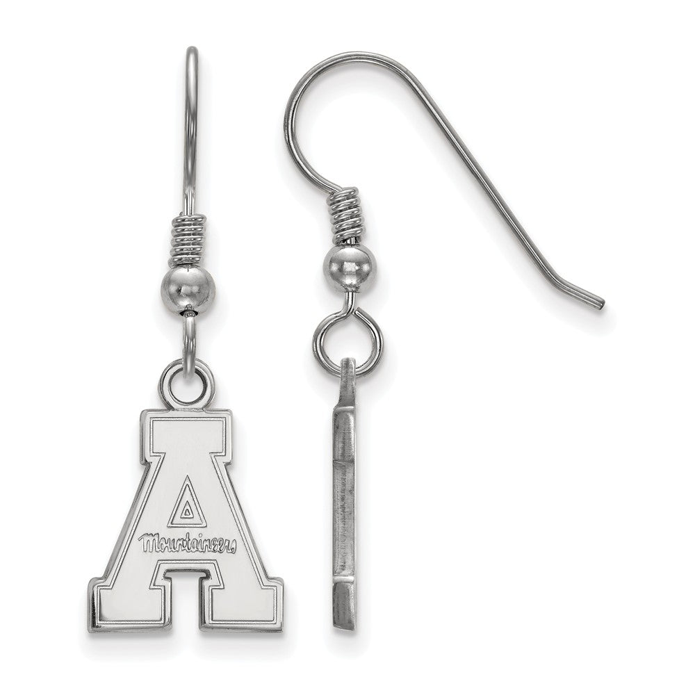 Sterling Silver Appalachian State Dangle Earrings, Item E14077 by The Black Bow Jewelry Co.