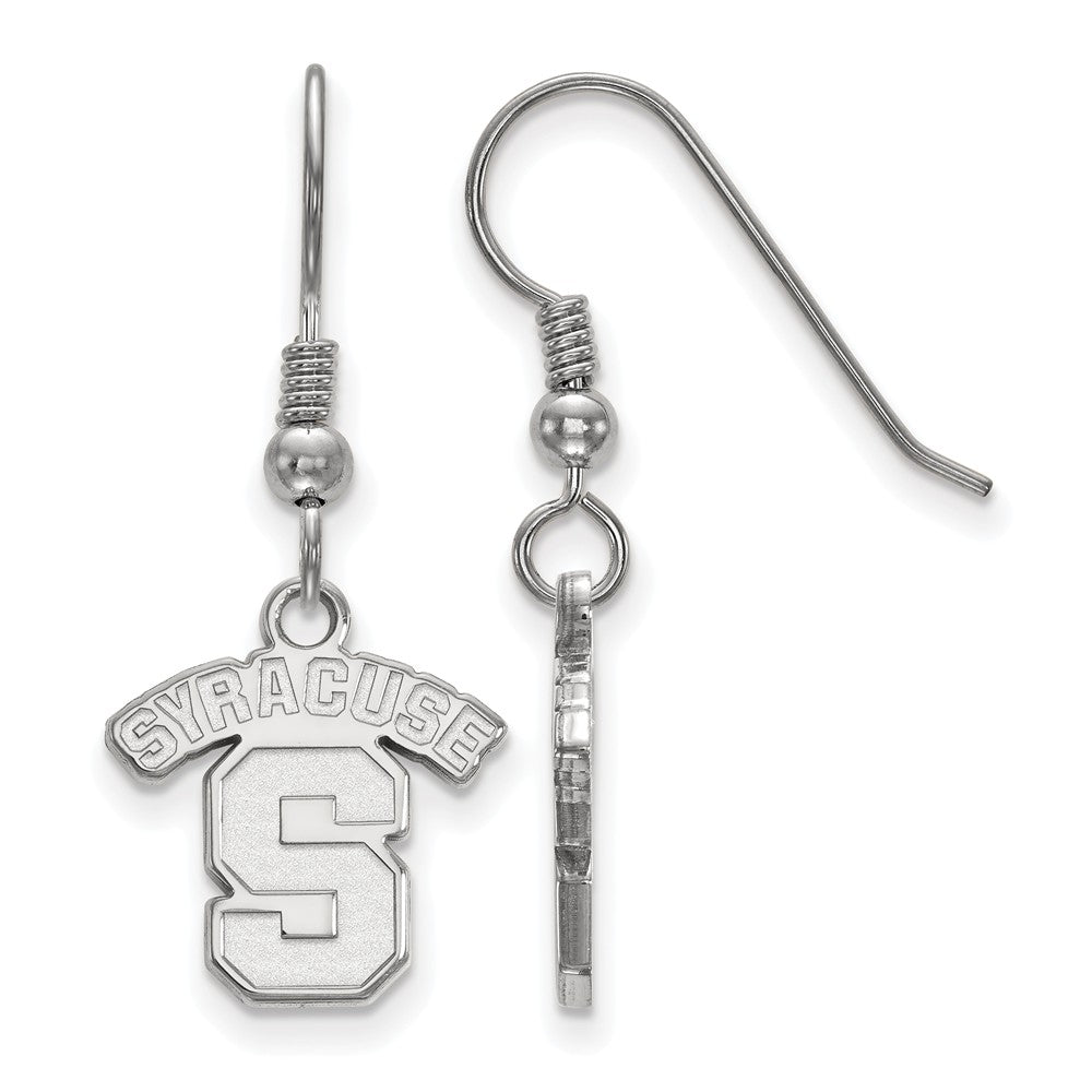 Sterling Silver Syracuse University Small Dangle Earrings, Item E14100 by The Black Bow Jewelry Co.