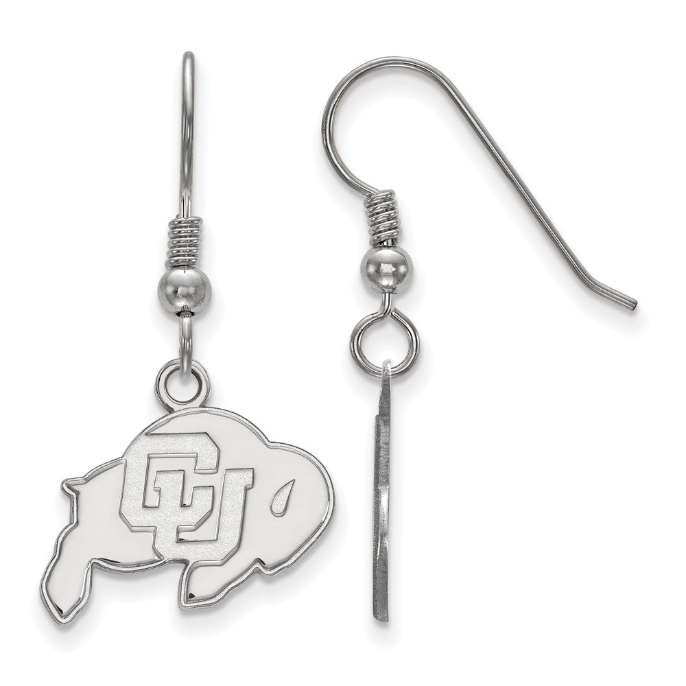 Sterling Silver University of Colorado Small Dangle Earrings, Item E14108 by The Black Bow Jewelry Co.