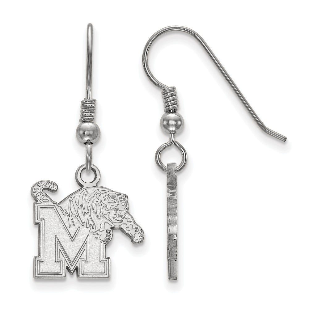 Sterling Silver University of Memphis Small Dangle Earrings, Item E14113 by The Black Bow Jewelry Co.