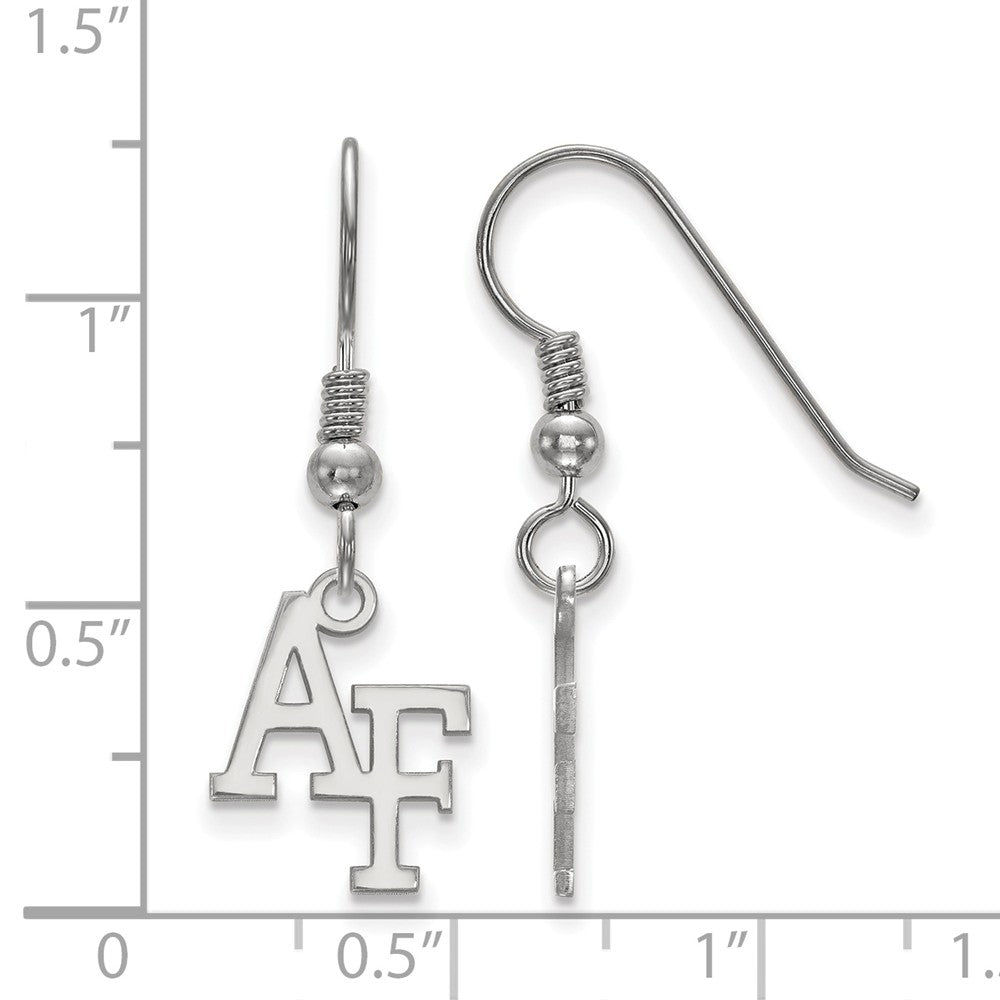 Alternate view of the Sterling Silver Air Force Academy Dangle Earring by The Black Bow Jewelry Co.
