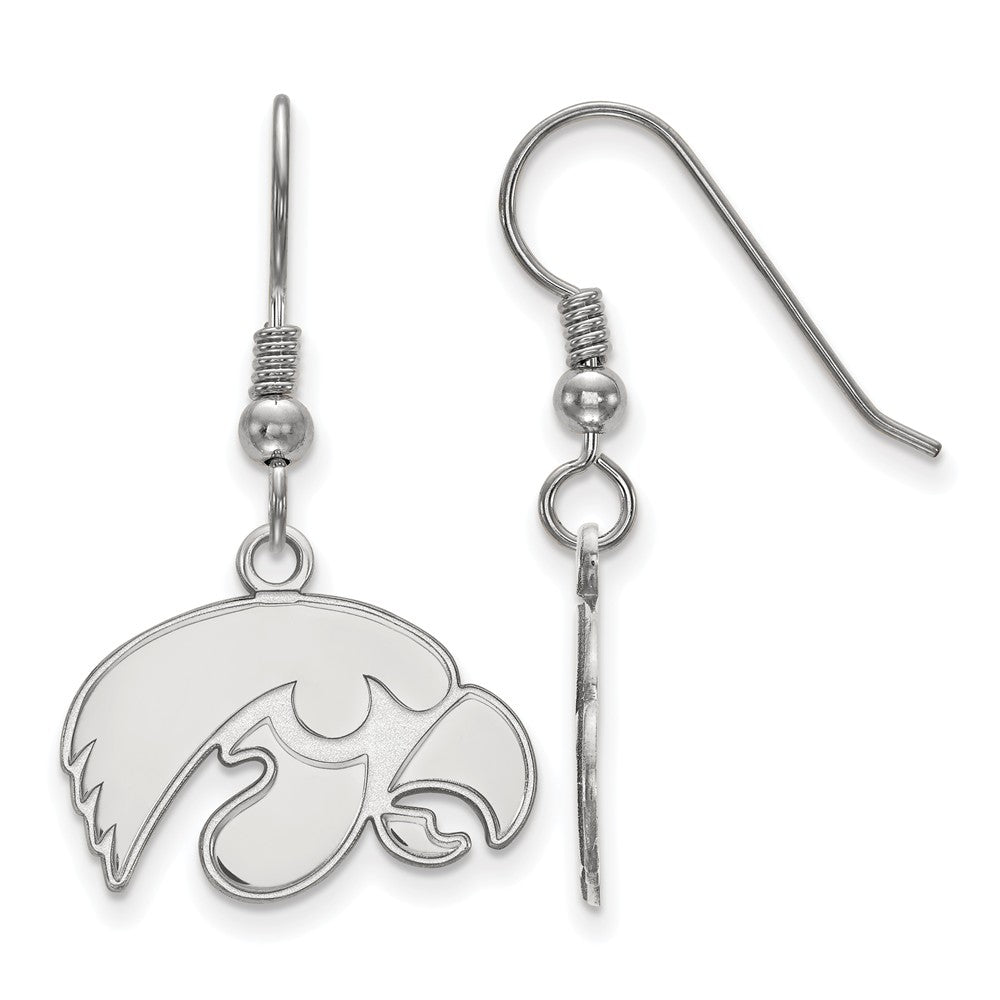 Sterling Silver University of Iowa Small Mascot Dangle Earrings, Item E14144 by The Black Bow Jewelry Co.