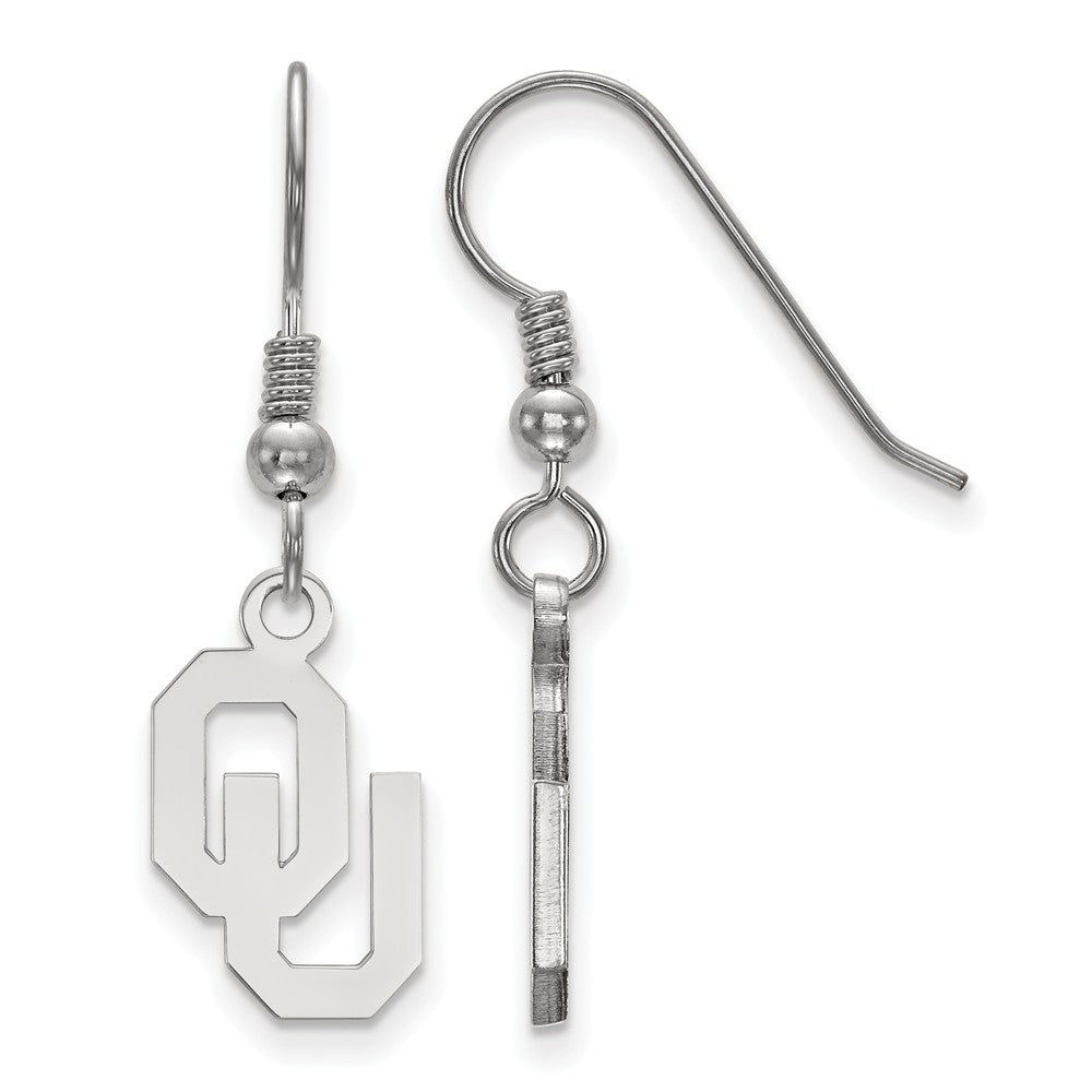Sterling Silver University of Oklahoma Small Dangle Earrings, Item E14153 by The Black Bow Jewelry Co.