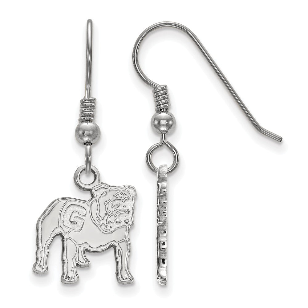 Sterling Silver University of Georgia Small Mascot Dangle Earrings, Item E14209 by The Black Bow Jewelry Co.