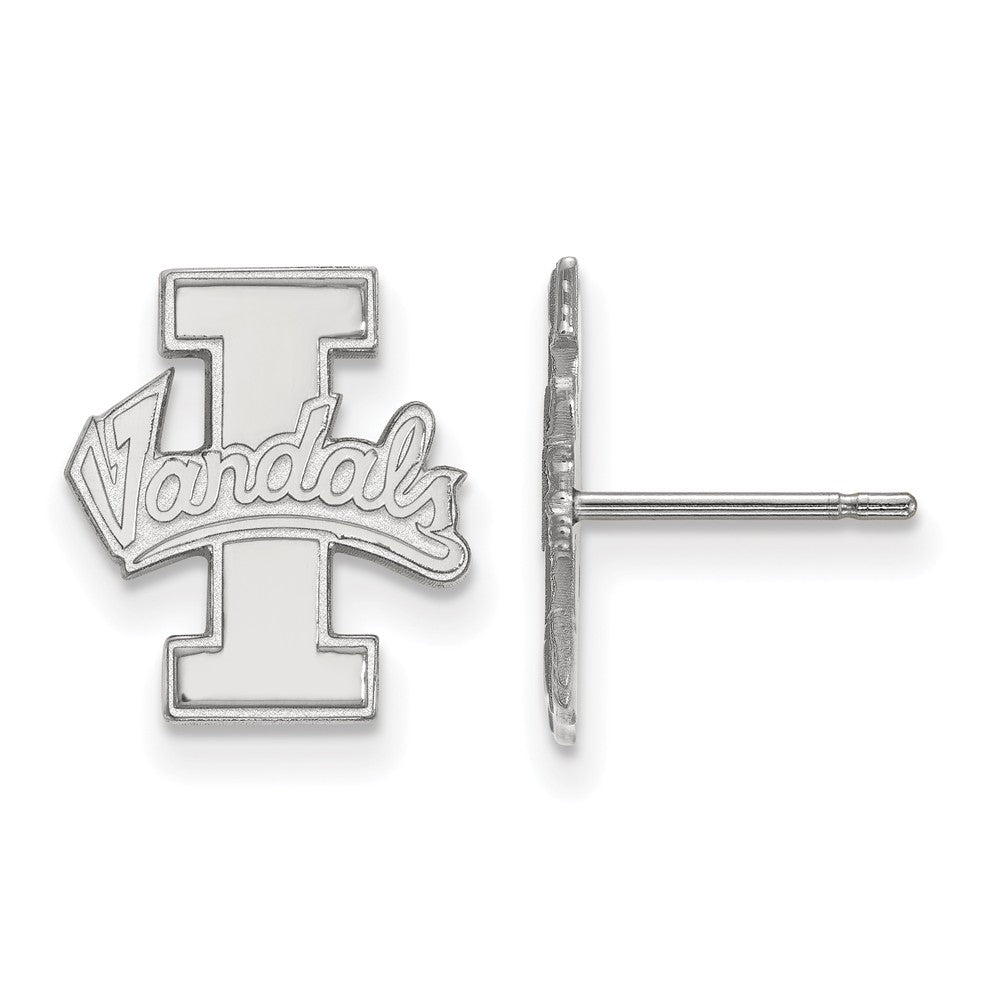 10k White Gold University of Idaho Small Post Earrings, Item E14256 by The Black Bow Jewelry Co.