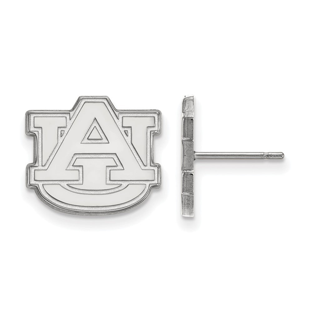 10k White Gold Auburn University Small Post Earrings, Item E14324 by The Black Bow Jewelry Co.