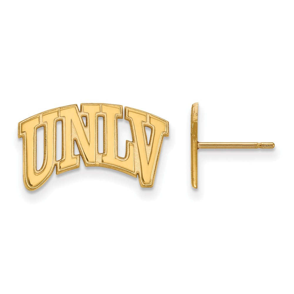 10k Yellow Gold University of Nevada Las Vegas Post Earrings, Item E14433 by The Black Bow Jewelry Co.
