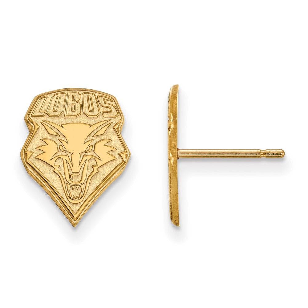 10k Yellow Gold University of New Mexico Small Post Earrings, Item E14434 by The Black Bow Jewelry Co.