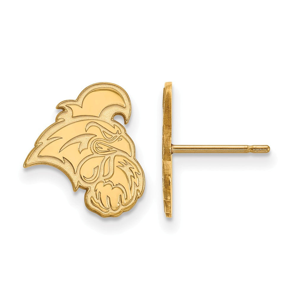 10k Yellow Gold Coastal Carolina University Small Post Earrings, Item E14462 by The Black Bow Jewelry Co.