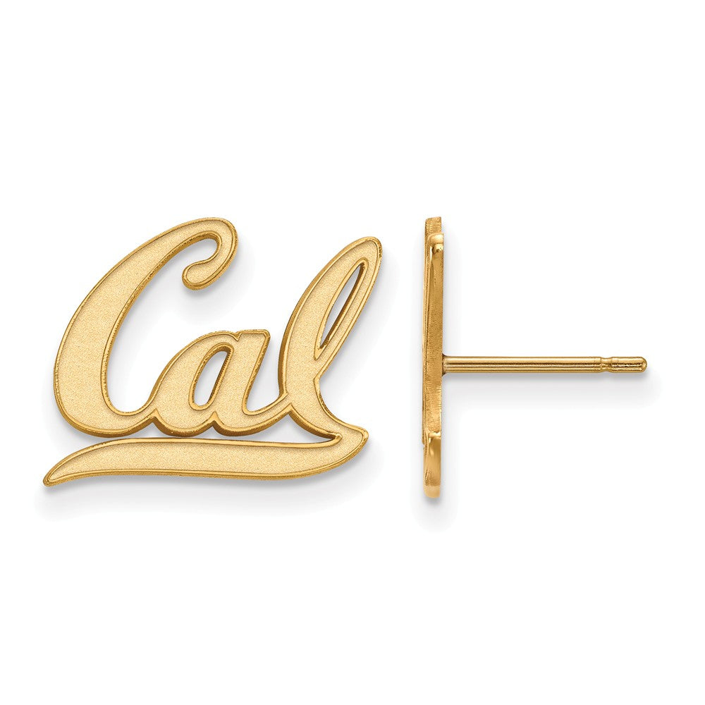 10k Yellow Gold Cal Berkeley &#39;Cal&#39; Post Earrings, Item E14482 by The Black Bow Jewelry Co.