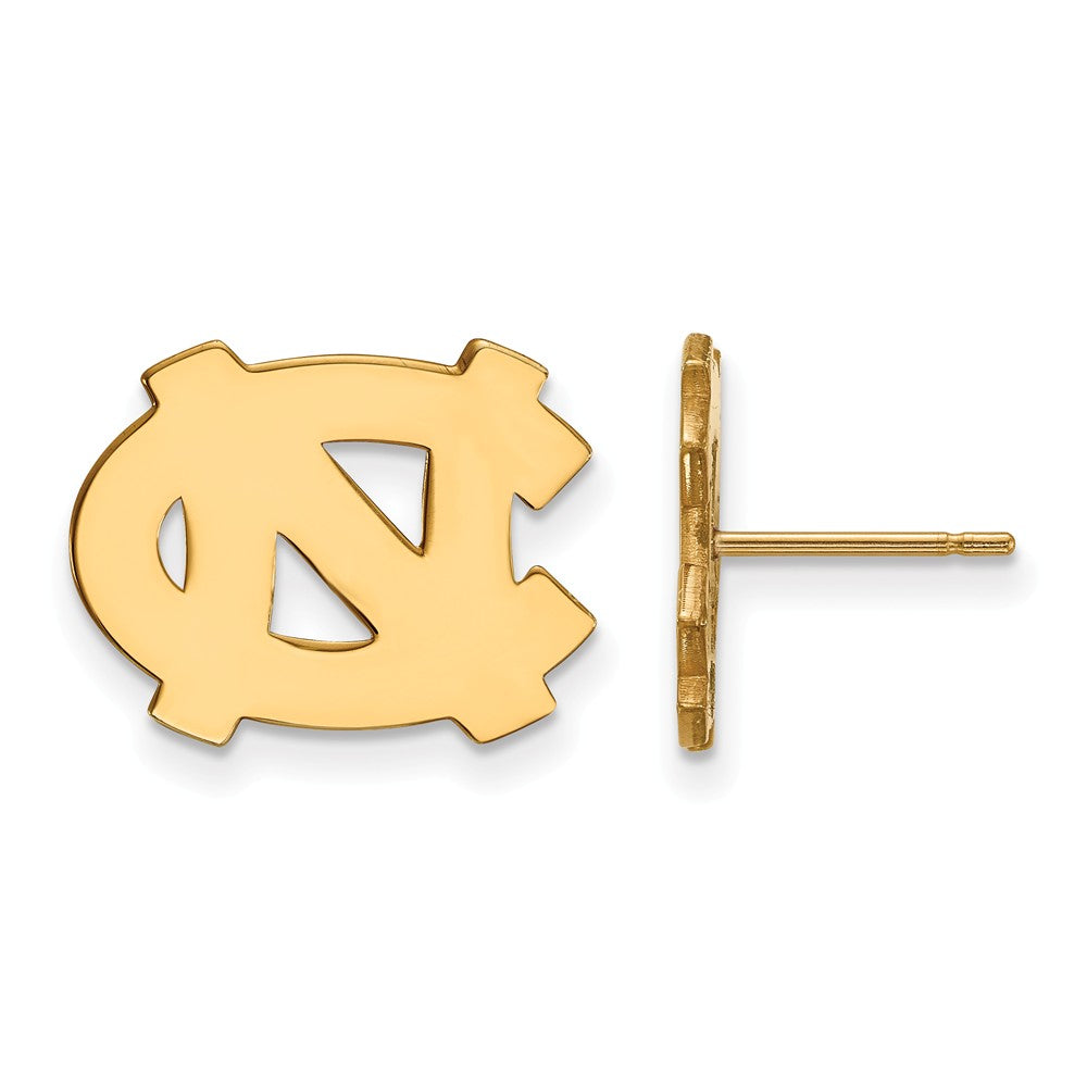 10k Yellow Gold U of North Carolina Small &#39;NC&#39; Post Earrings, Item E14520 by The Black Bow Jewelry Co.