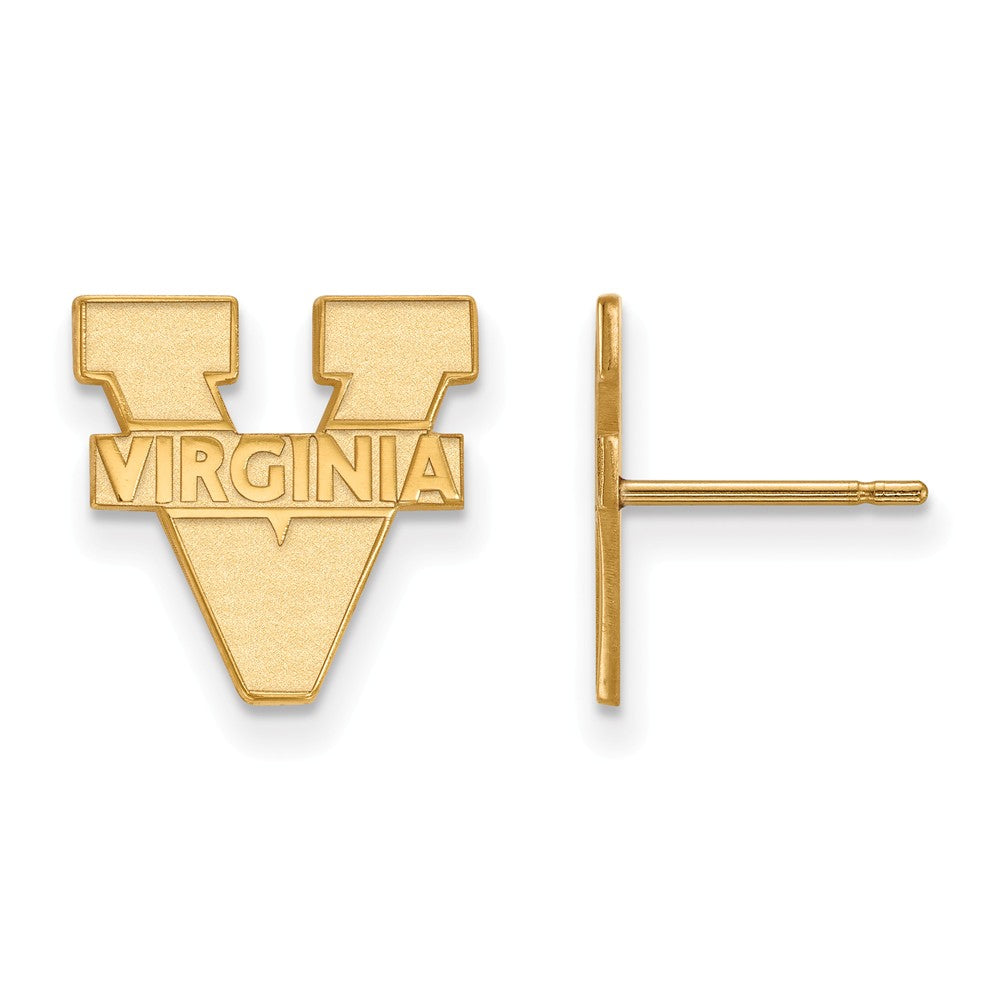 10k Yellow Gold University of Virginia Small Post Earrings, Item E14524 by The Black Bow Jewelry Co.