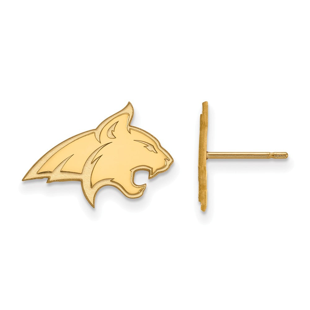 14k Gold Plated Silver Montana State University Post Earrings, Item E15002 by The Black Bow Jewelry Co.