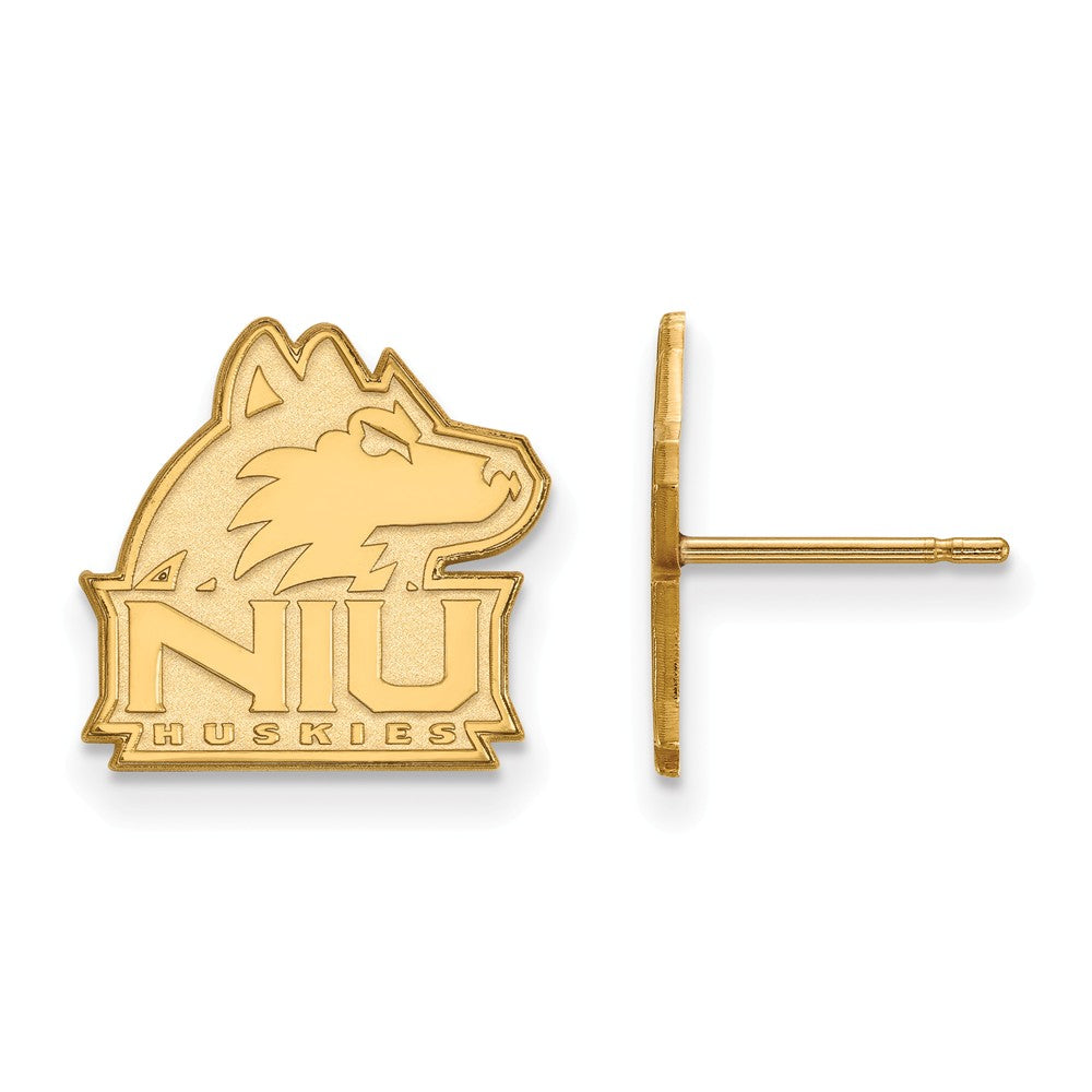 14k Gold Plated Silver Northern Illinois University Post Earring, Item E15004 by The Black Bow Jewelry Co.
