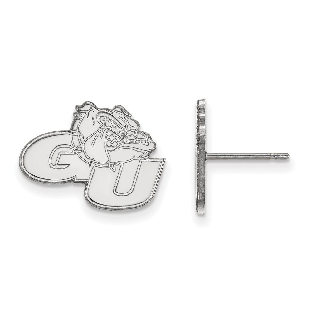 Sterling Silver Gonzaga University Small Post Earrings, Item E15177 by The Black Bow Jewelry Co.