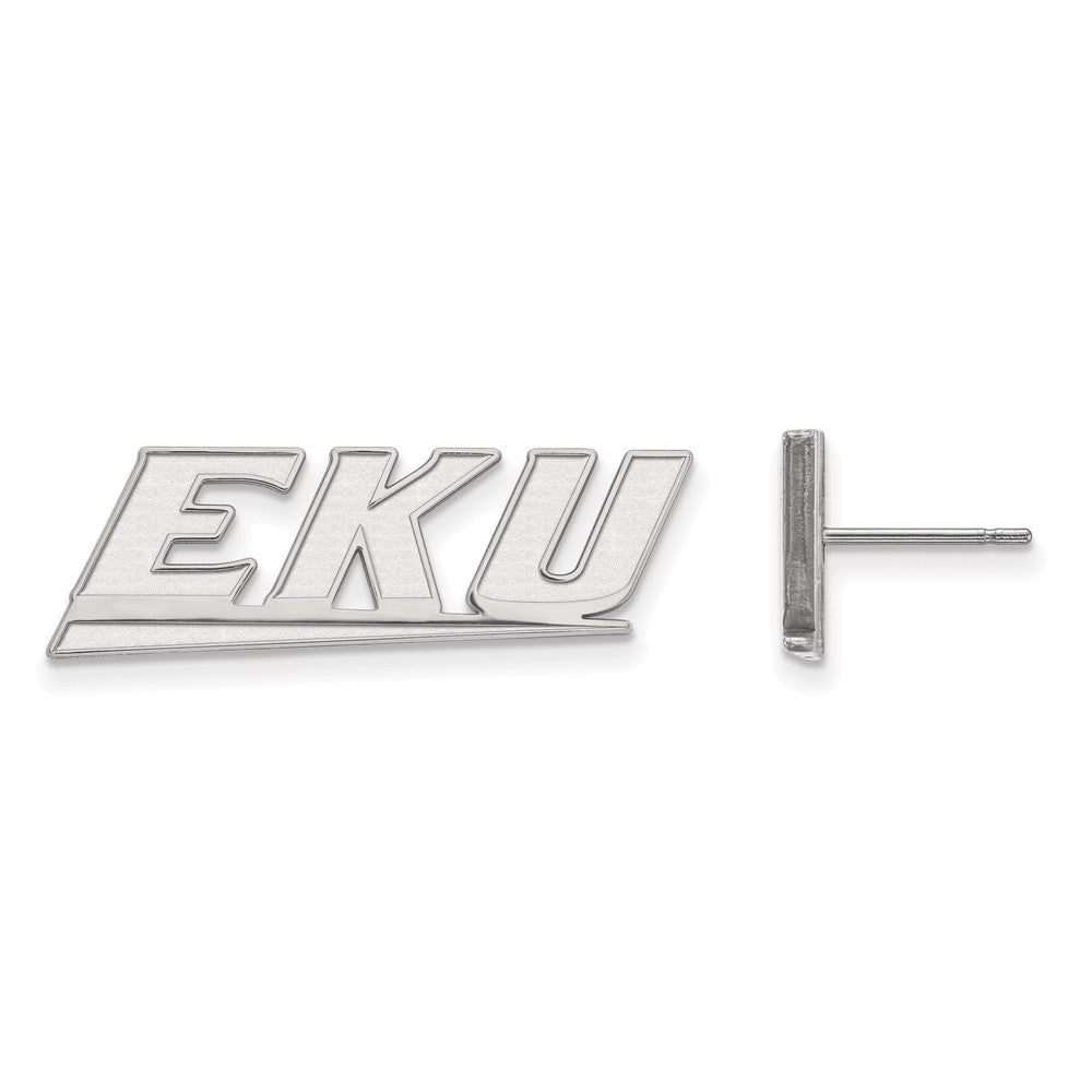 Sterling Silver Eastern Kentucky University Small Post Earrings, Item E15191 by The Black Bow Jewelry Co.