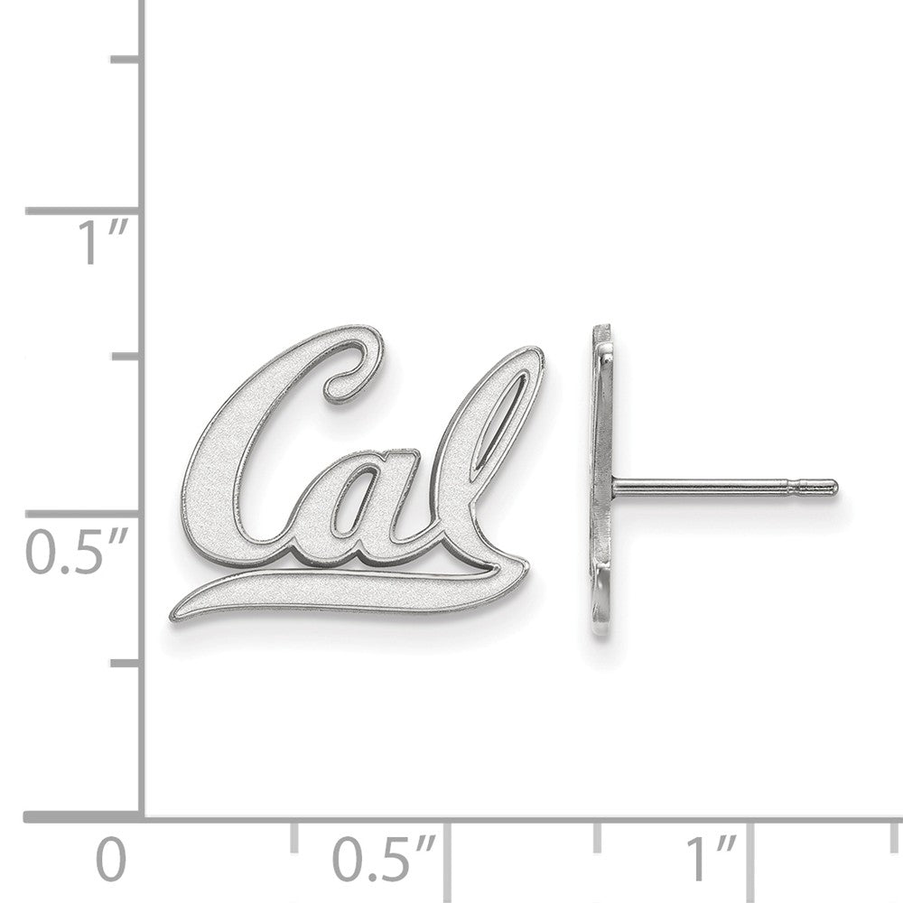 Alternate view of the Sterling Silver Cal Berkeley Sm &#39;Cal&#39; Post Earring by The Black Bow Jewelry Co.