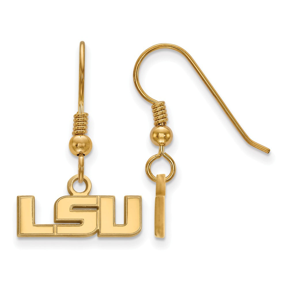 Sterling Silver Louisiana State Xs (Tiny) 'LSU' Necklace - 20 inch by The Black Bow Jewelry Co.