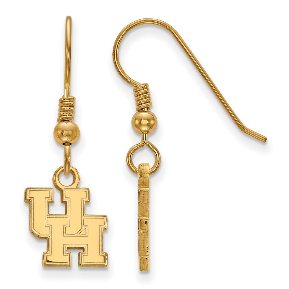 14k Gold Plated Silver University of Houston XS (Tiny) Dangle Earrings, Item E15345 by The Black Bow Jewelry Co.