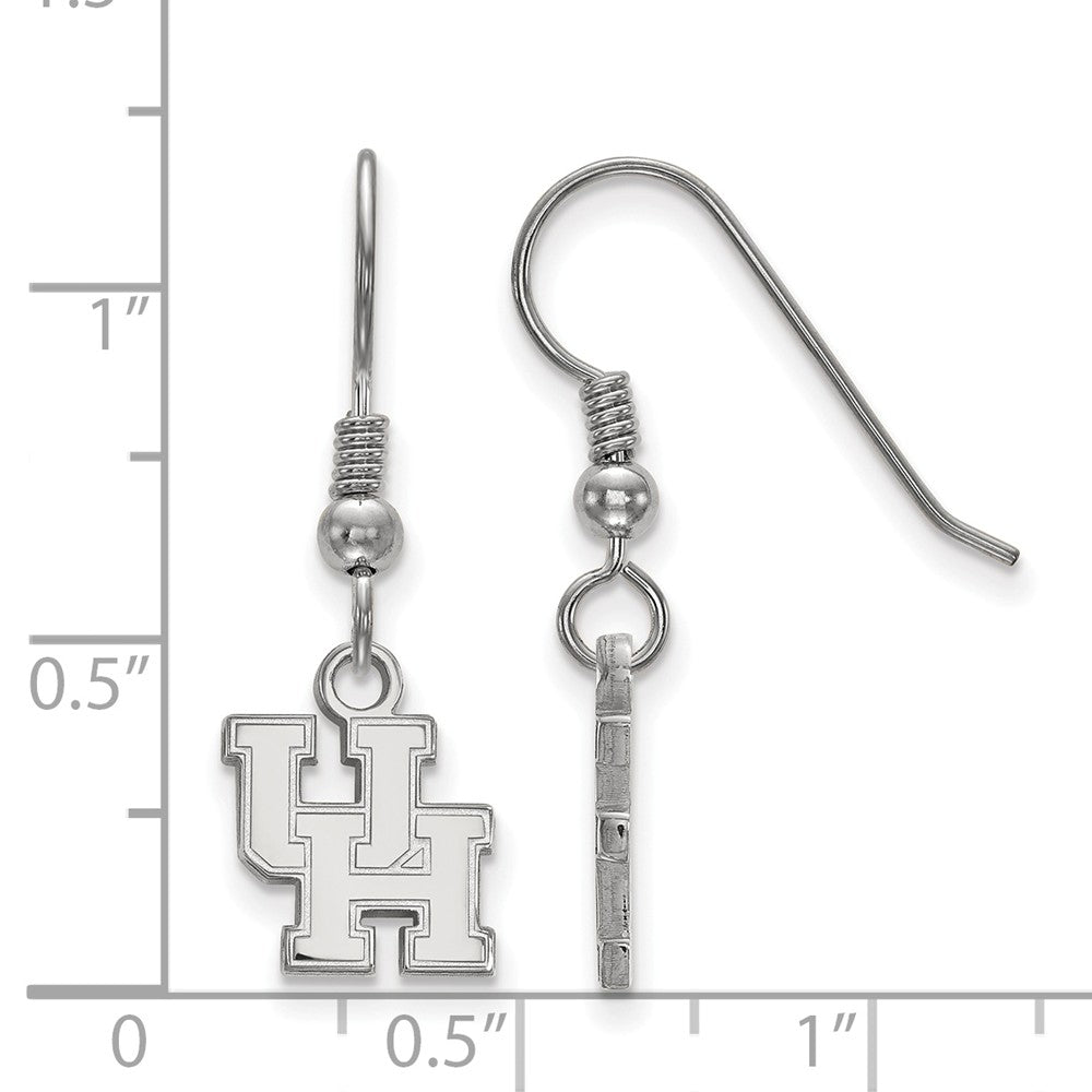 Alternate view of the Sterling Silver University of Houston XS (Tiny) Dangle Earrings by The Black Bow Jewelry Co.
