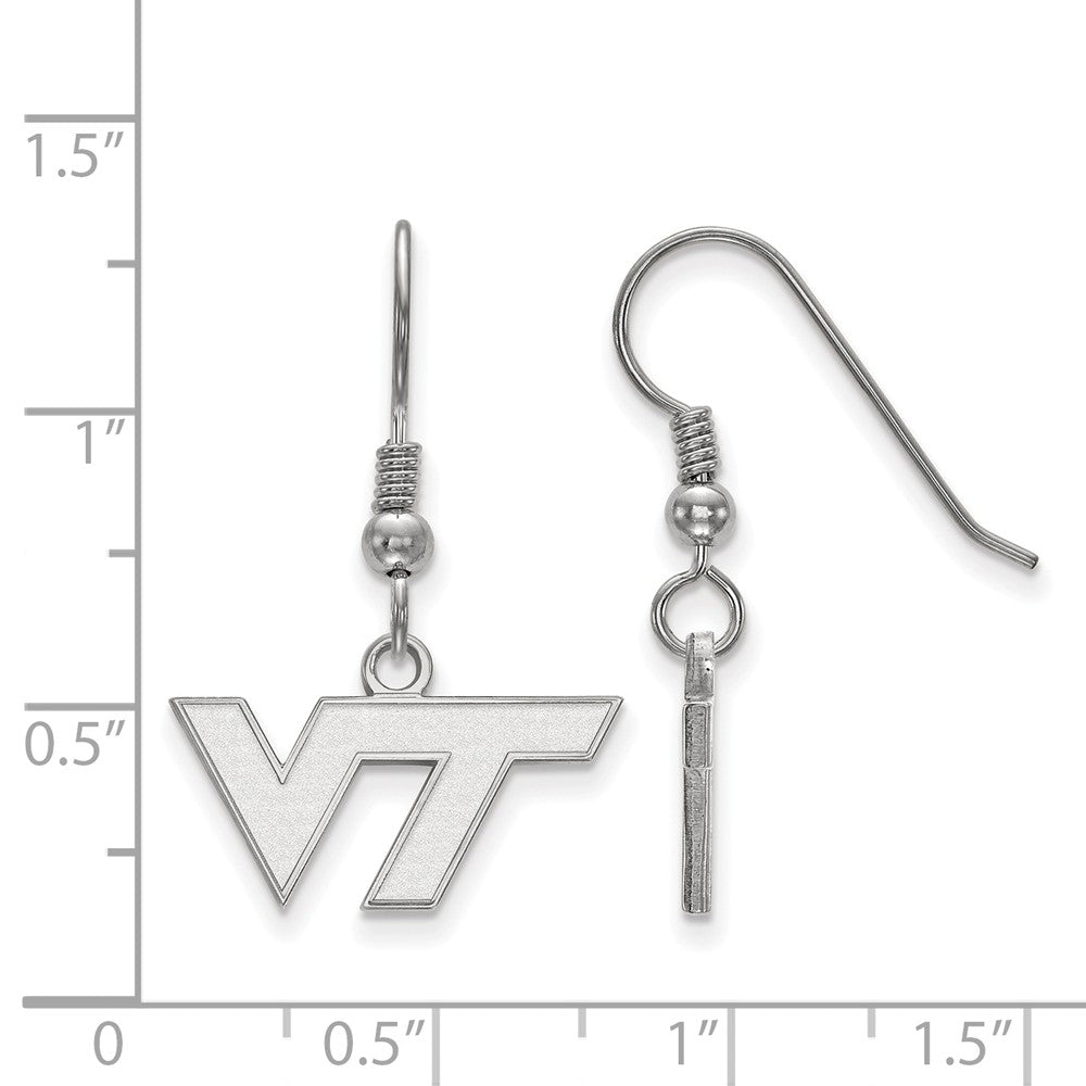 Alternate view of the Sterling Silver Virginia Tech XS (Tiny) Dangle Earrings by The Black Bow Jewelry Co.