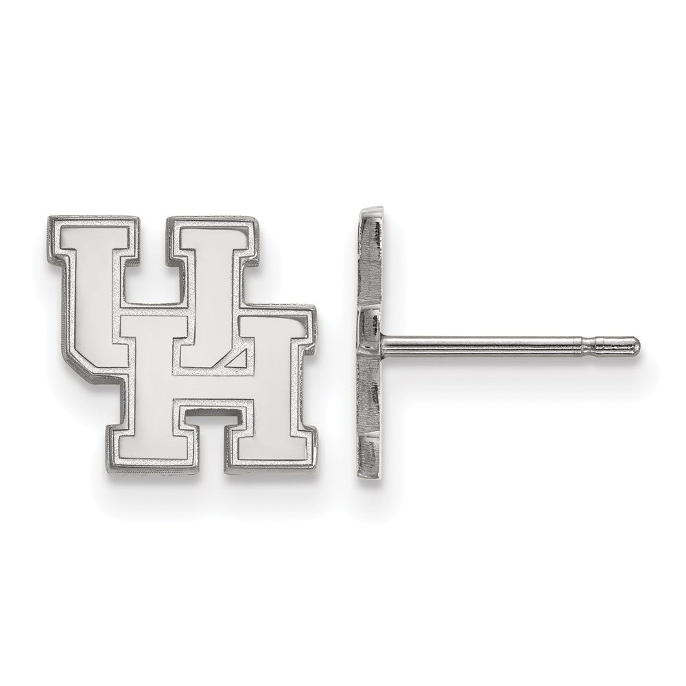 10k White Gold University of Houston XS (Tiny) Post Earrings, Item E15633 by The Black Bow Jewelry Co.
