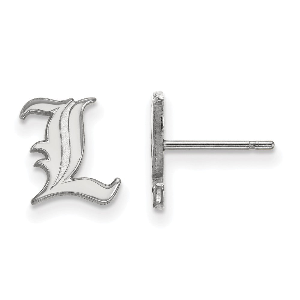 10k White Gold University of Louisville XS (Tiny) Post Earrings - The Black  Bow Jewelry Company