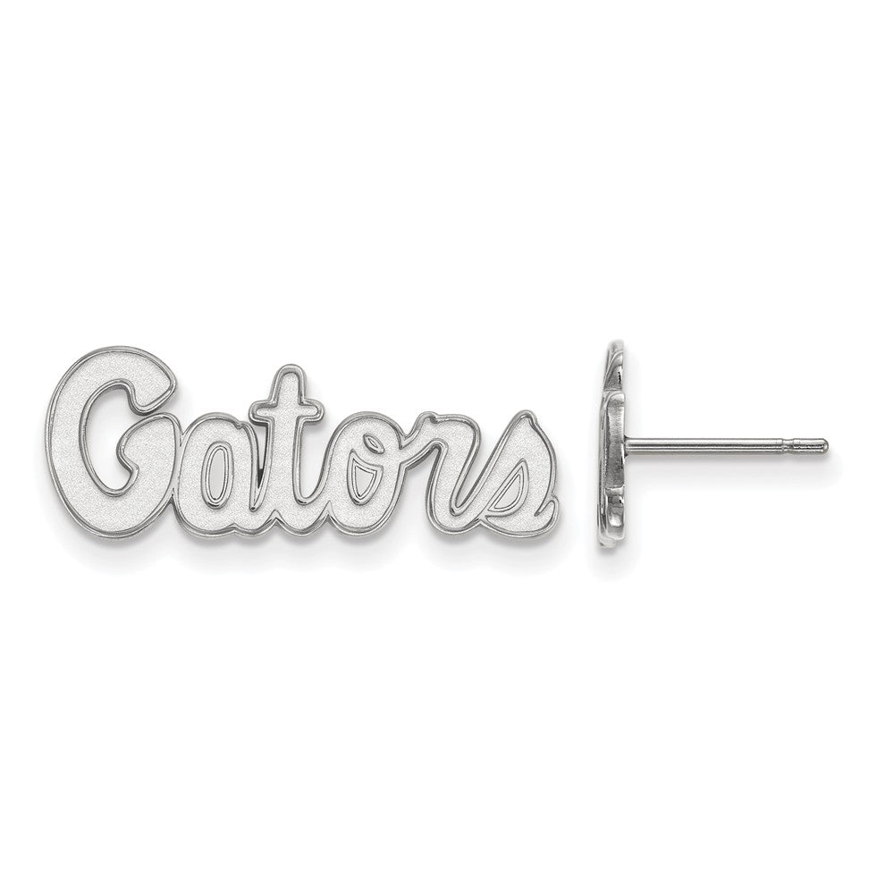 10k White Gold University of Florida XS Gators Post Earrings, Item E15723 by The Black Bow Jewelry Co.