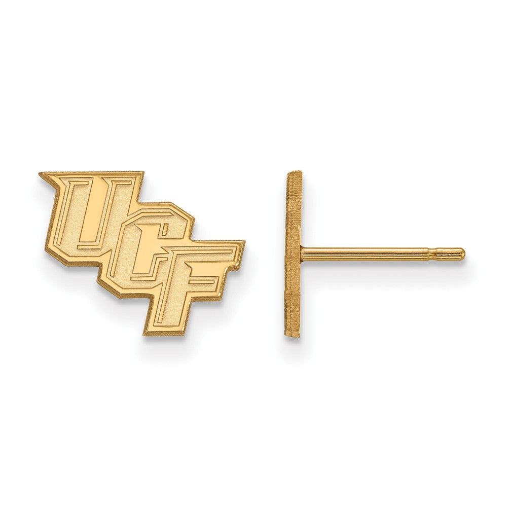 10k Yellow Gold Univ. of Central Florida XS (Tiny) Post Earrings, Item E15749 by The Black Bow Jewelry Co.