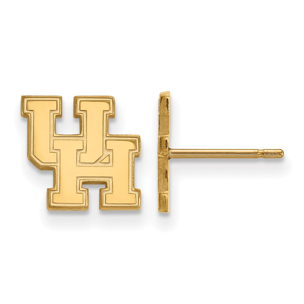 10k Yellow Gold University of Houston XS (Tiny) Post Earrings, Item E15753 by The Black Bow Jewelry Co.