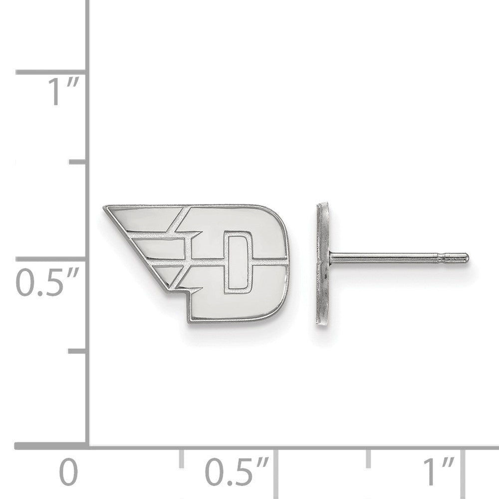 Alternate view of the Sterling Silver University of Dayton XS (Tiny) Post Earrings by The Black Bow Jewelry Co.